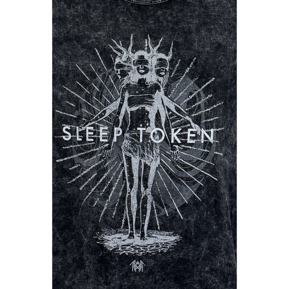 Sleep Token T Shirt Rain Mineral Wash Long Sleeve Small Metal Hardcore Rock Band - Picture 2 of 6
